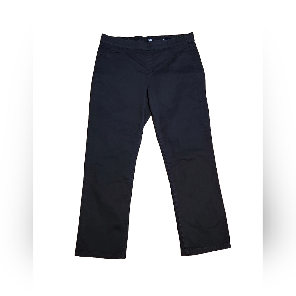Jones New York Lexington Straight Leg Pull On Jeans Women's Plus Size 18